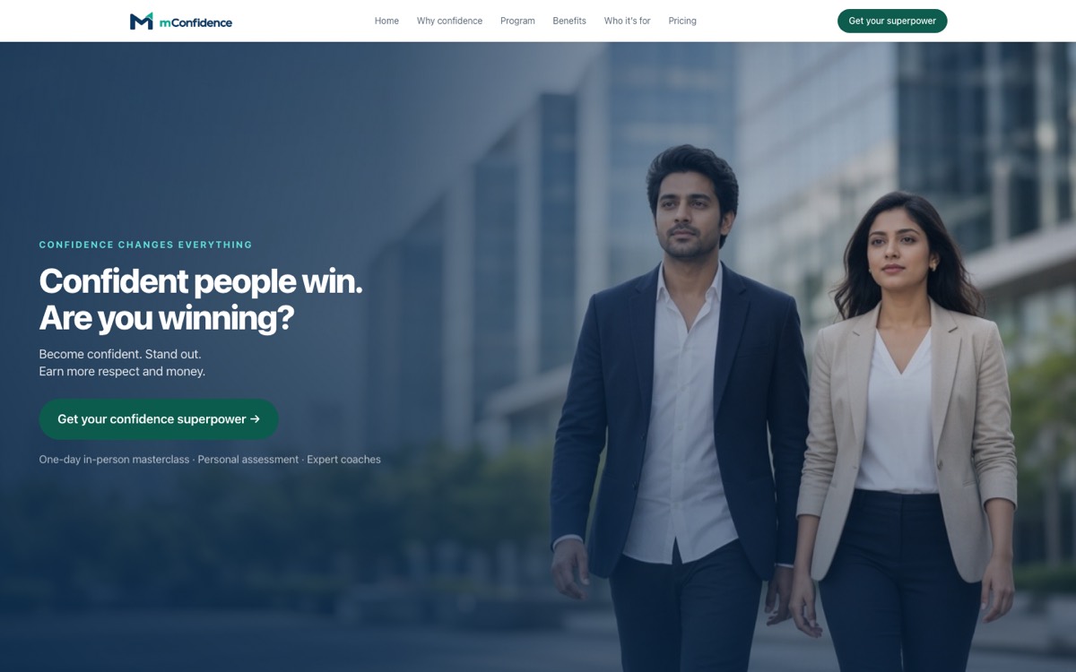 mConfidence homepage